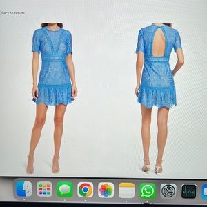 Darían Open Back Lace Ruffle Minidress